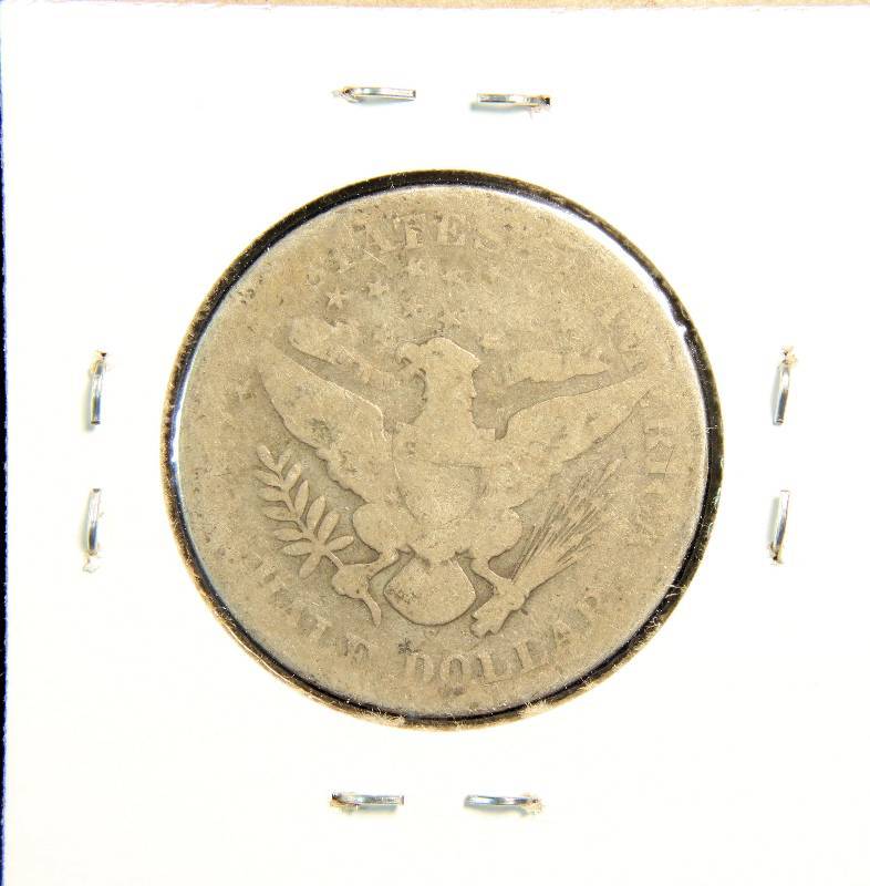 1910 BARBER SILVER HALF DOLLAR