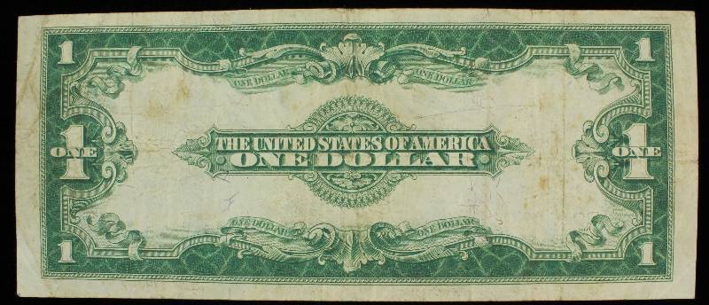 1923 US LARGE SIZE $1 HORSE BLANKET NOTE SILVER CERTIFICATE
