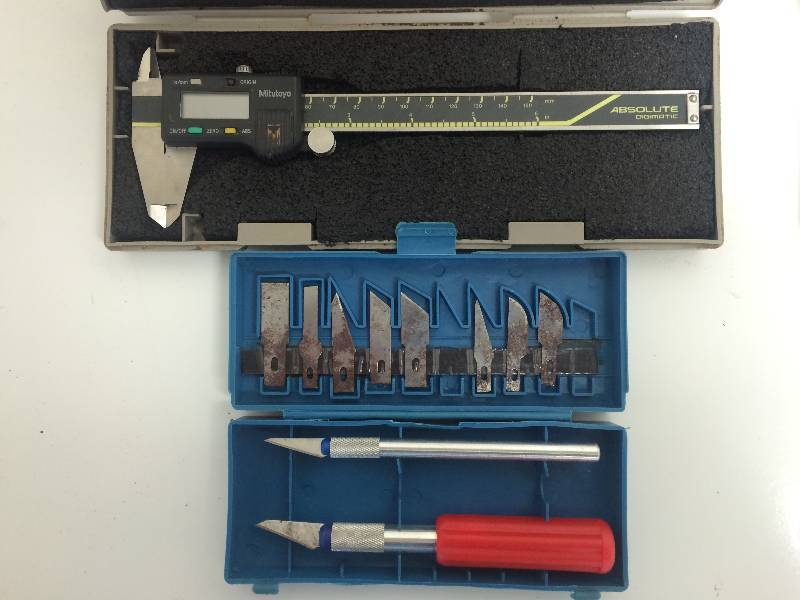 Digital Caliper, X-Acto Knife Set