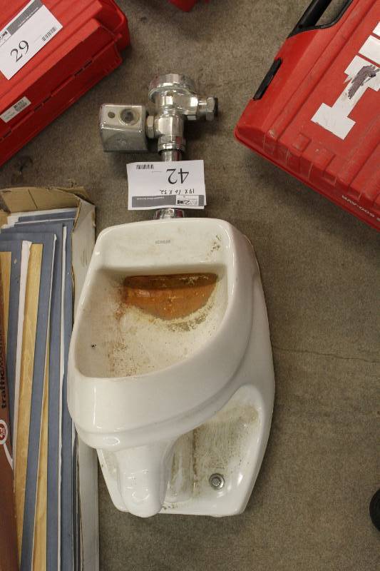lot 42 image: Urinal with sensor operated flush