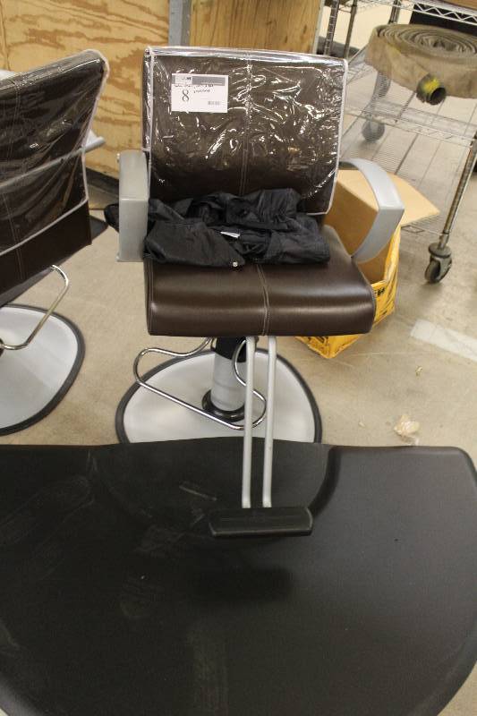 lot 8 image: Salon Chair, Apron and Pad