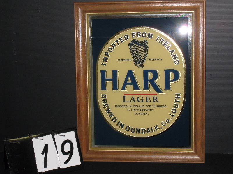 lot 19 image: Harp Lager mirror