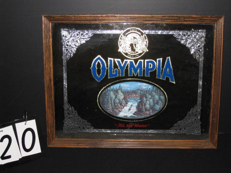 lot 20 image: Olympia Beer mirror - vintage