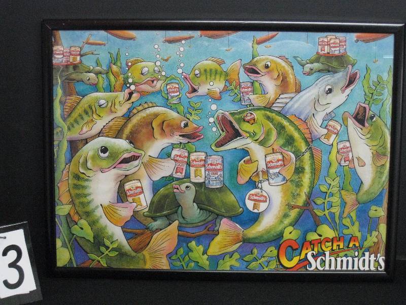 lot 23 image: Framed Catch a Schmidts print, unique style