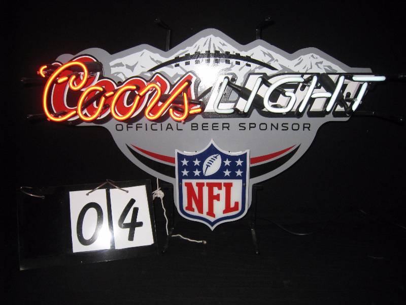 lot 4 image: Coors Light NFL neon