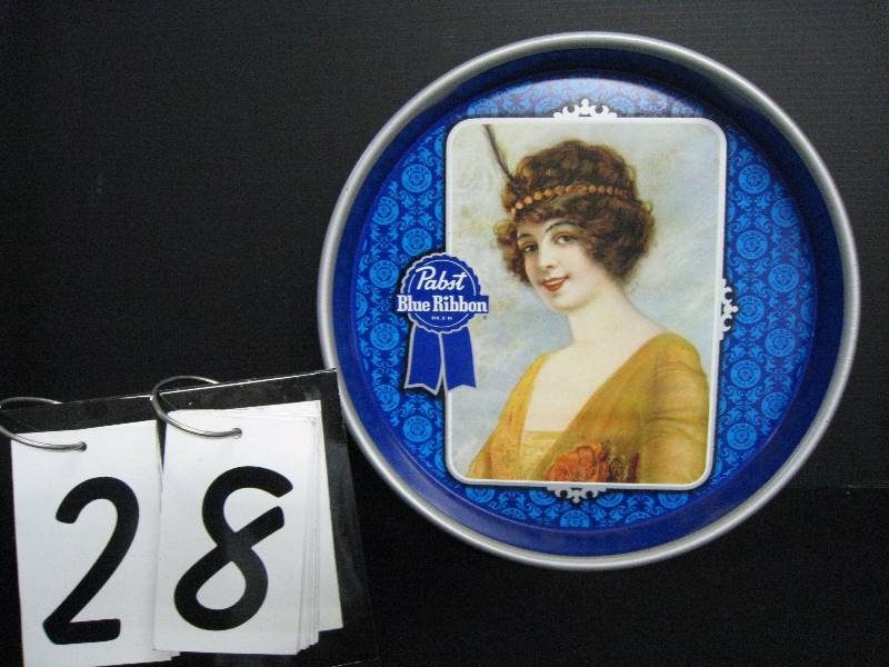 lot 28 image: Pabst beer tray