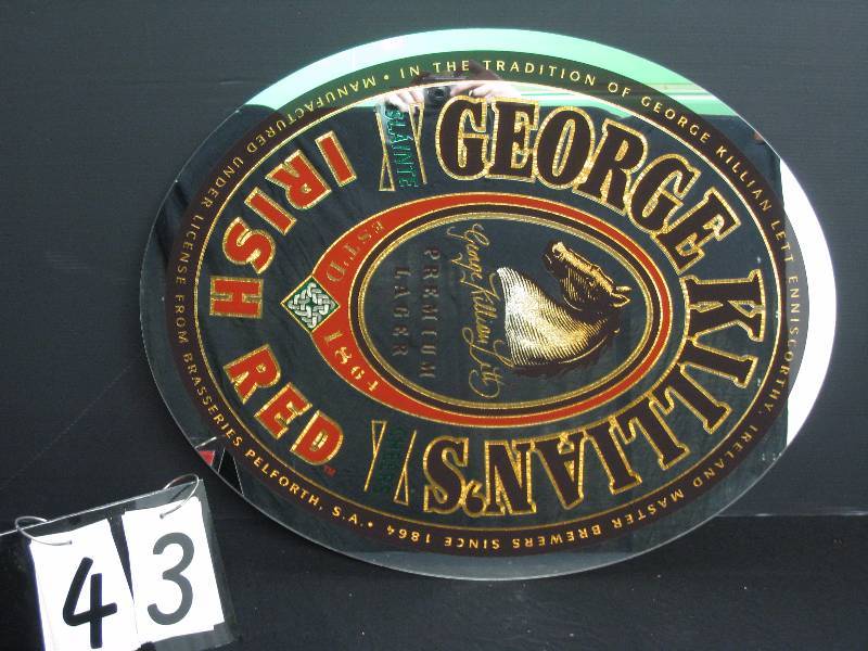 lot 43 image: Killians Red mirror - large, photos dont do this justice, very nice