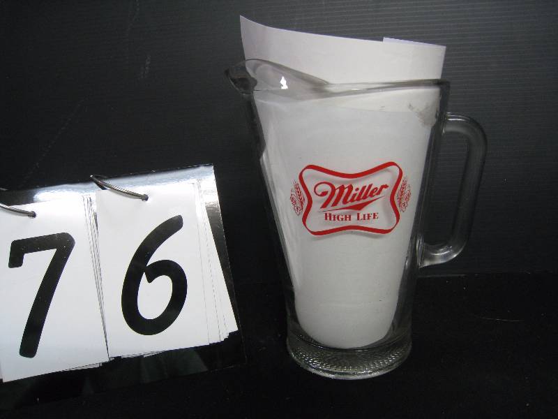 lot 76 image: Miller High Life beer pitcher