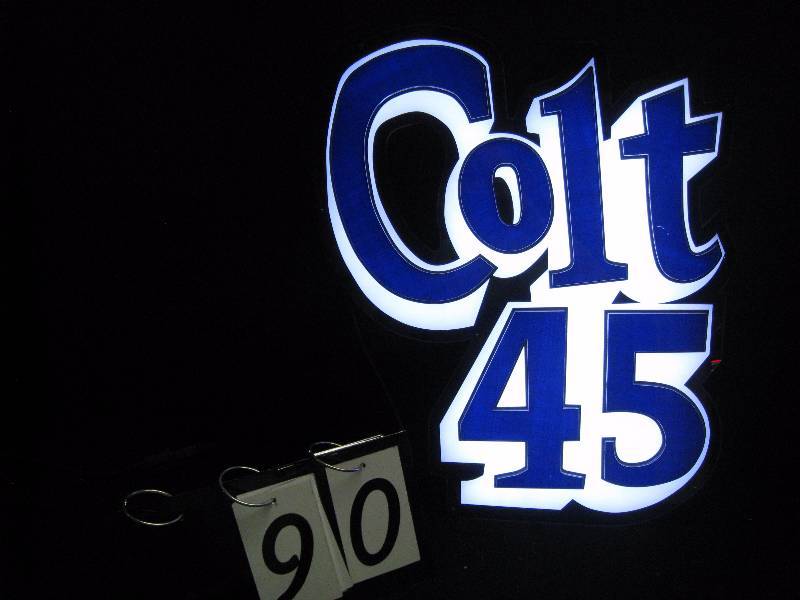 lot 90 image: Colt 45 logo LED light up