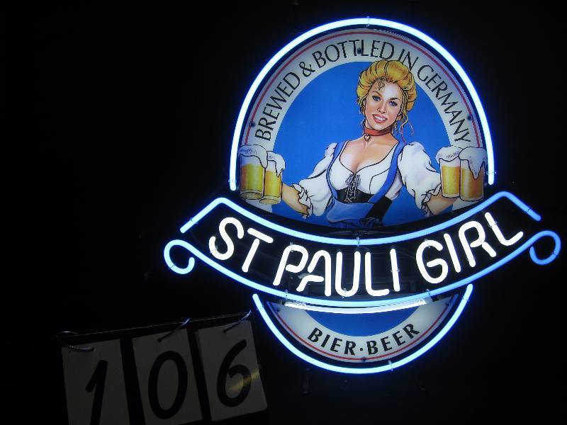 lot 106 image: St Pauli Girl neon - NIB New in Box