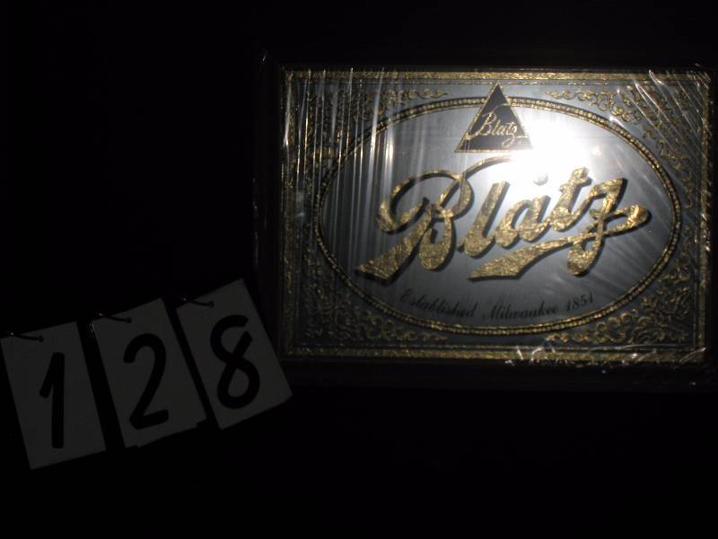 lot 128 image: Blatz mirror NOS