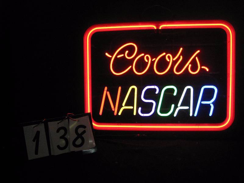 lot 138 image: Coors NASCAR neon, nice colors