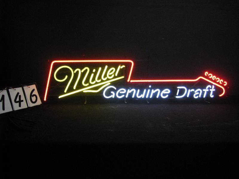 lot 146 image: MGD Miller Genuine Draft guitar  - old school cool