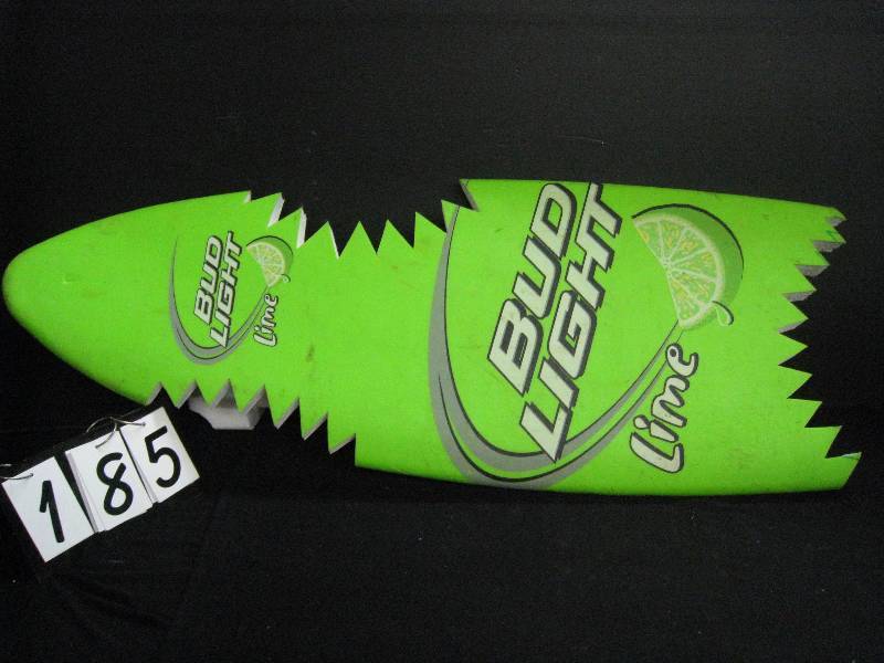lot 185 image: Bud Light Lime shark attack surfboard