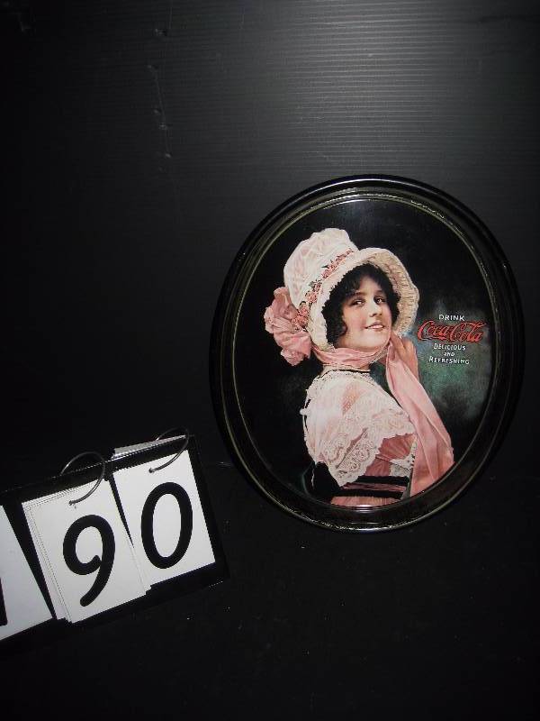 lot 190 image: Coca-Cola tray 1914 Betty Girl 1972 memorabilia