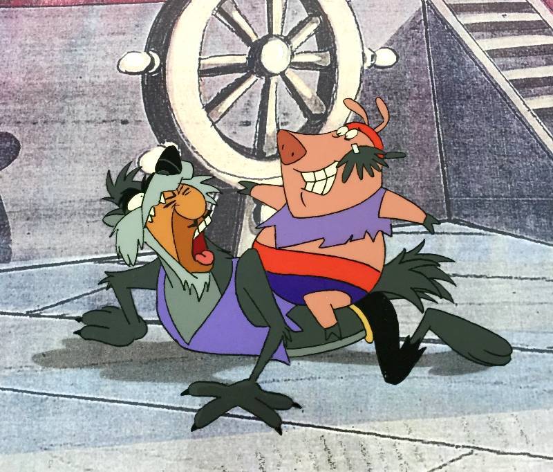 2 original pink panther animation cels.