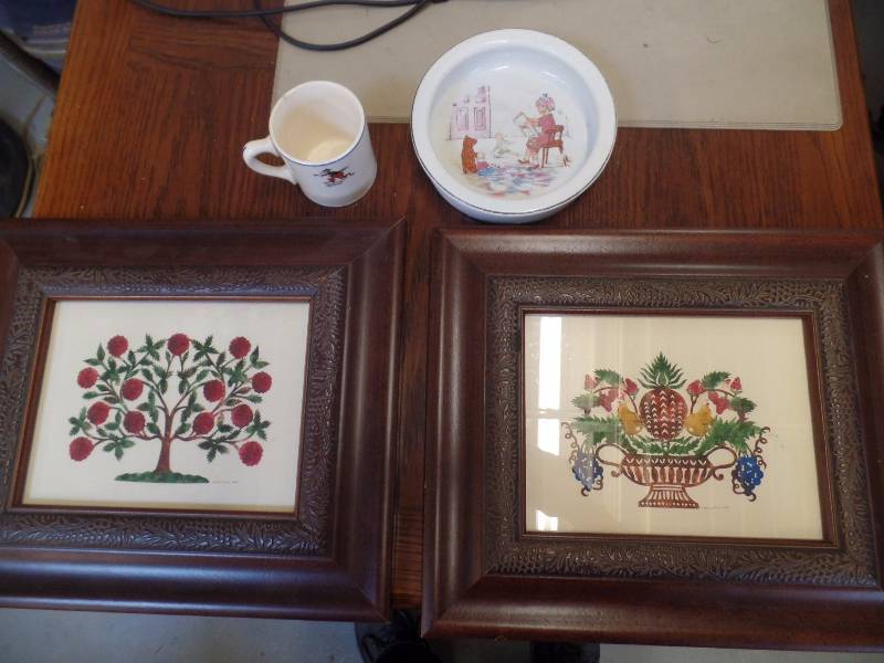 lot 106 image: Framed Prints and Porcelain Items