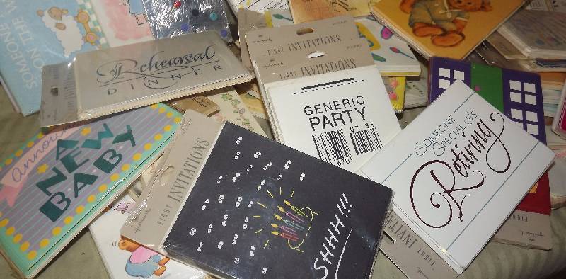 lot 237 image: Huge Invitation Lot - Baby, Retirement, Housewarming  New in Packages