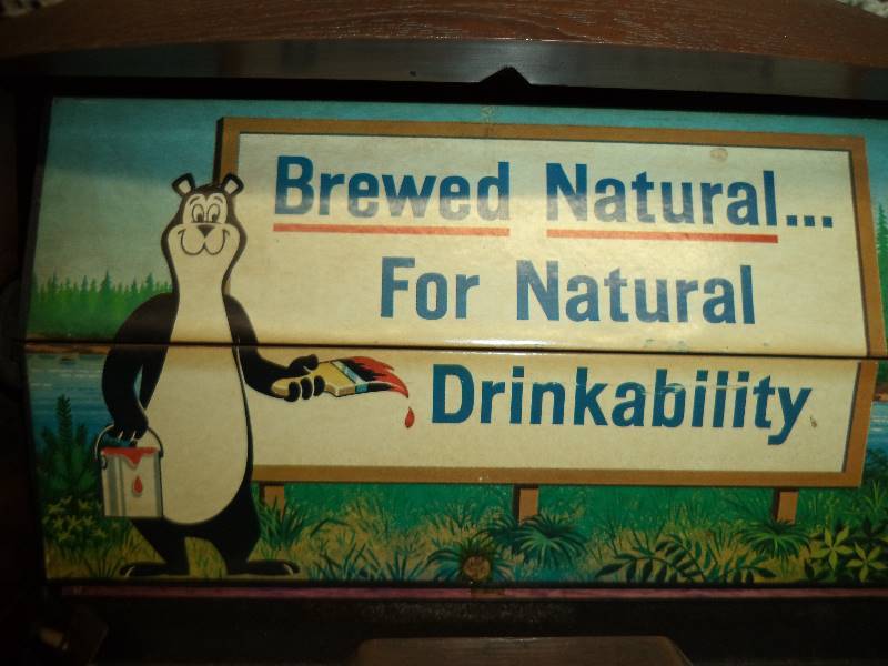 lot 13 image: Hamms Beer Keg Sign
