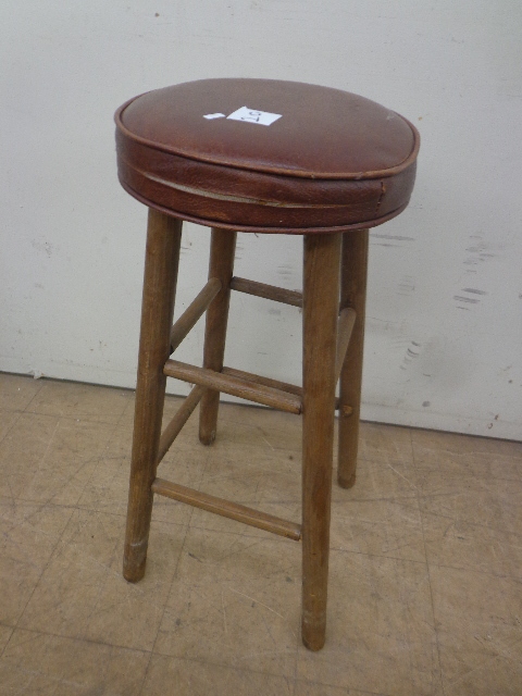Wooden Cushioned Stool