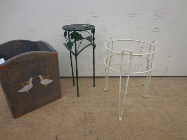 Metal Stands & Wood Box