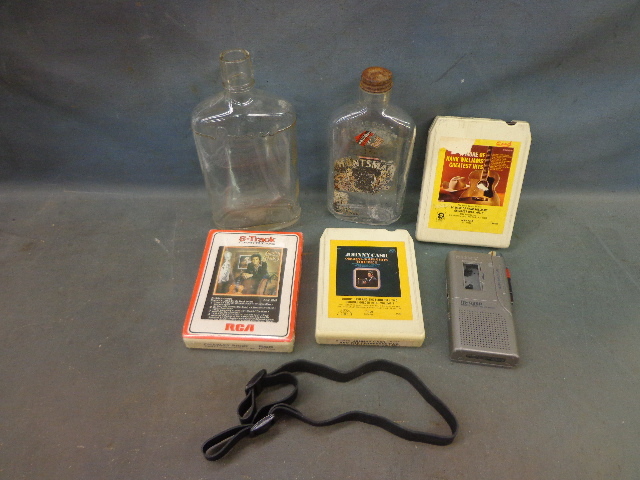 Microcassette Corder, 8-Track, Glass Bottles & More