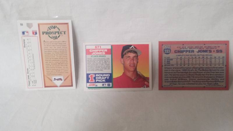 Chipper Jones 3 Card Rookie Set