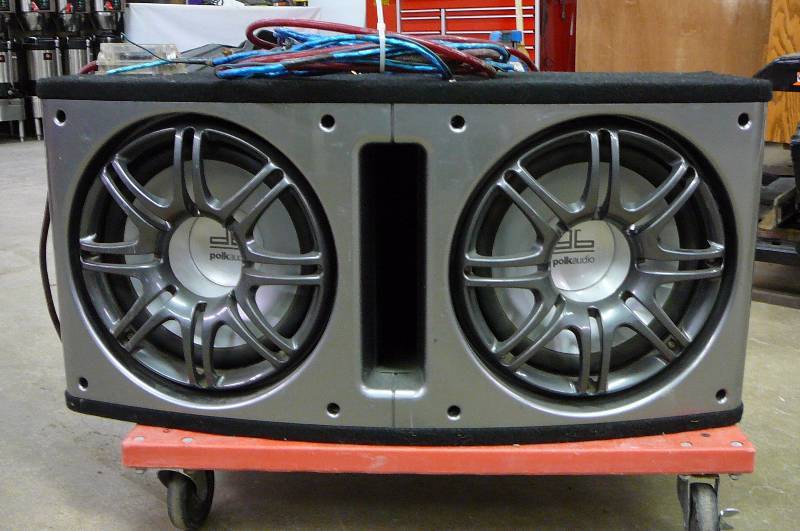 Sub Box With 12 Polk Audio Speakers