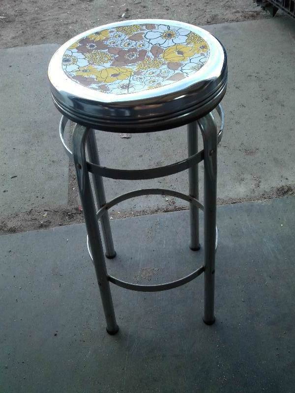 vintage metal bar stool