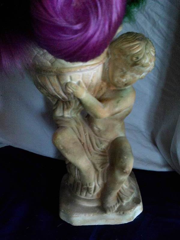 vintage cherub statue
