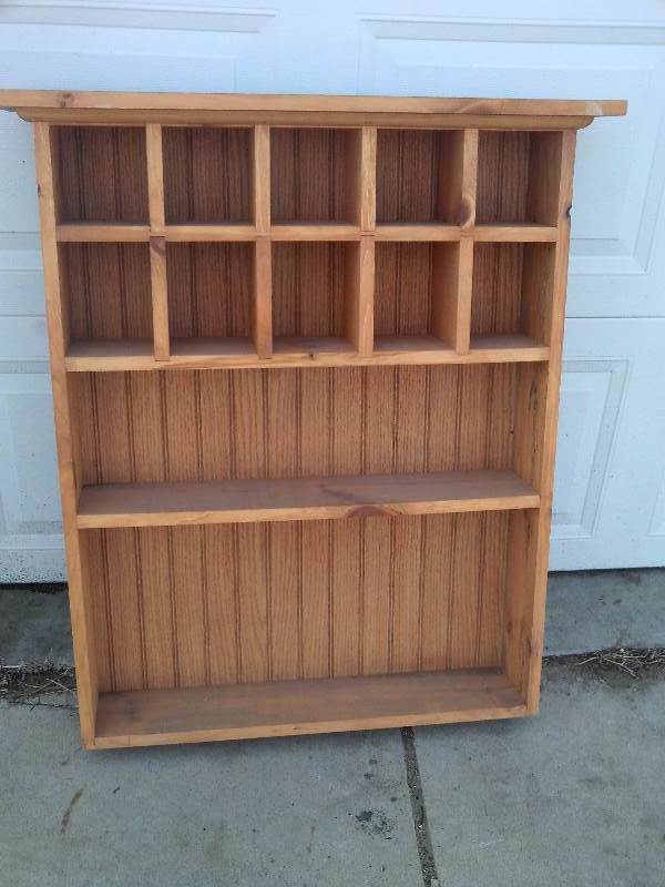 solid wood wall shelf