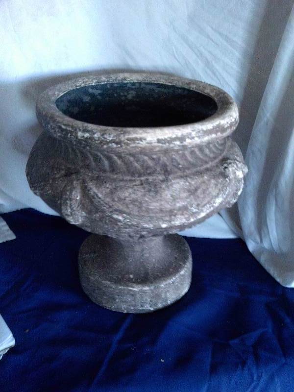 outside clay flower pot