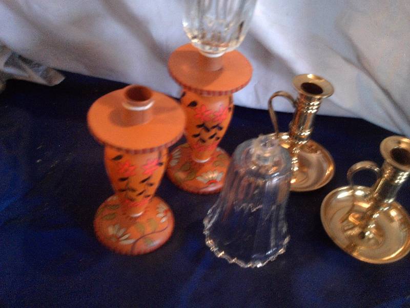 assorted candle holders