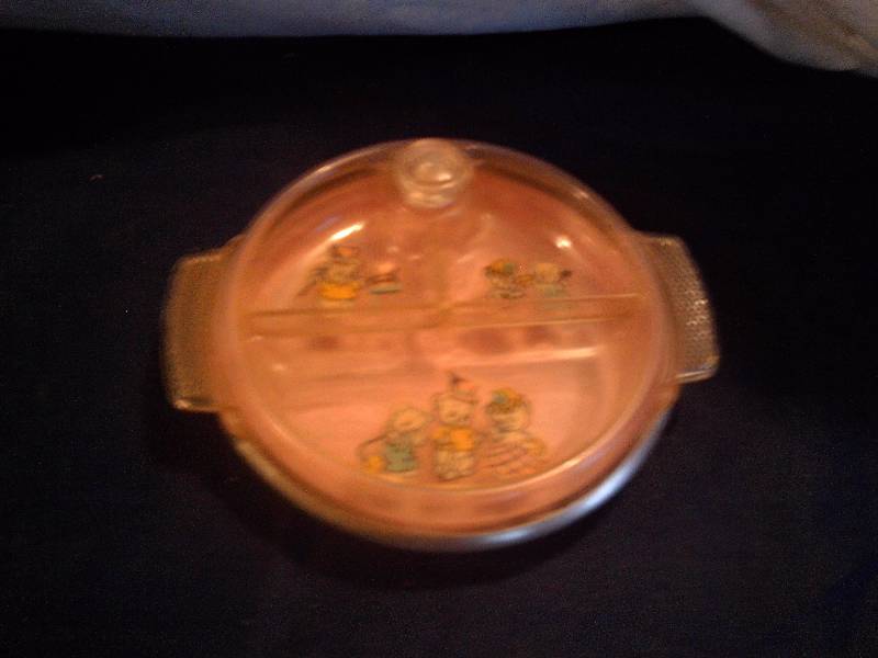 vintage separated baby dish