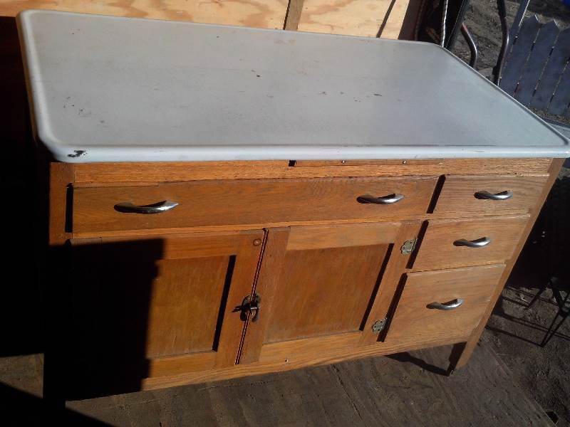 heavy wooden vintage cabnet