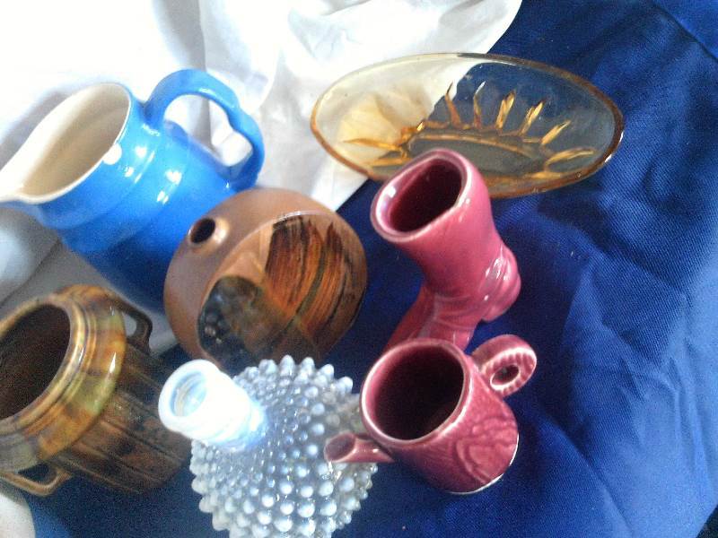 vintage colored glass wear