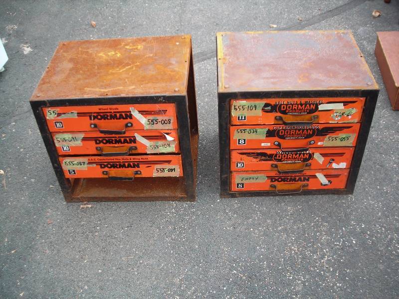 2- Dorman Parts Cabinets (One Drawer Missing)