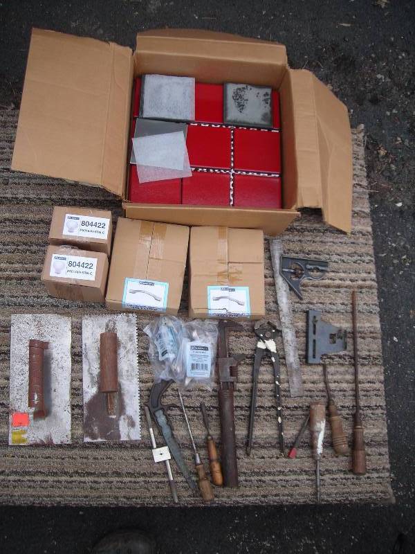 Trowels, Square, Hand Tools, New Cabinet Handles, Partial Box 4 x 4 Ceramic Tiles