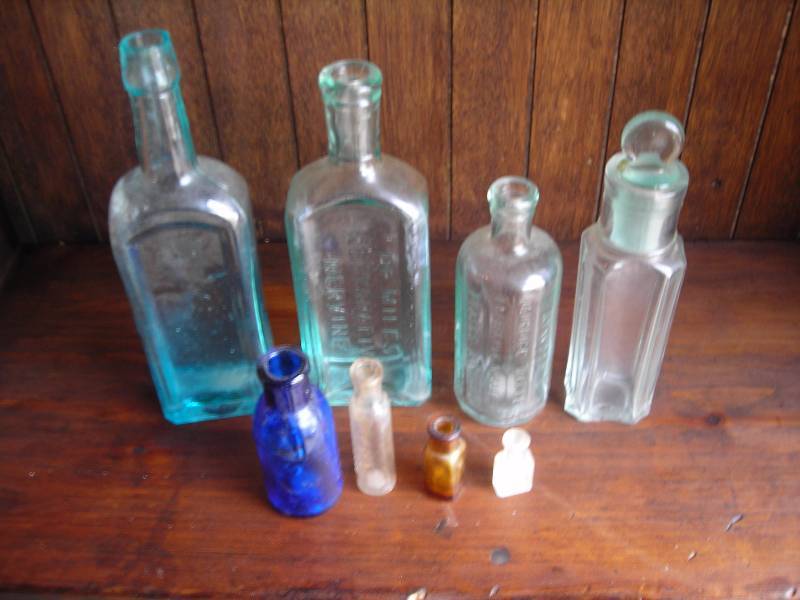 Collection Of Old, Antique Bottles