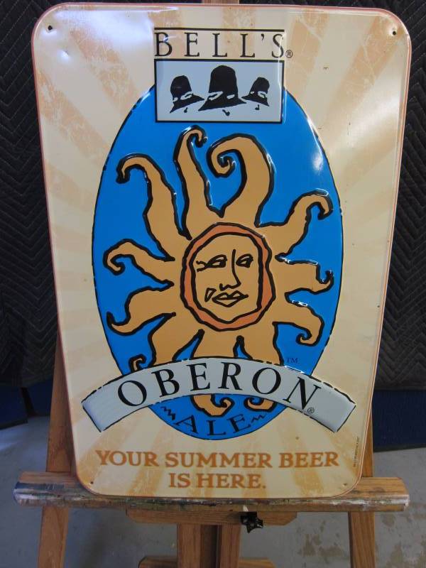 lot 28 image: Oberon Beer Sign