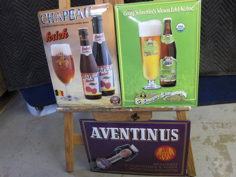 lot 33 image: Three Beer Signs
