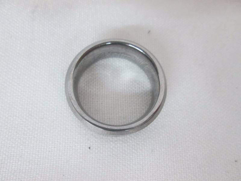 lot 72 image: 8mm Diamond Accent Tungsten Carbide Band