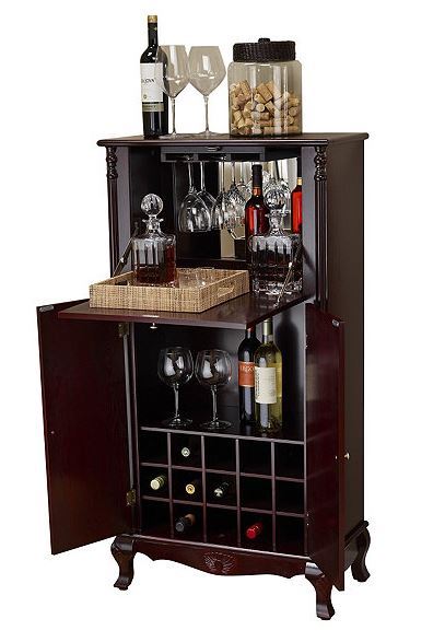 lot 67 image: alcove Wine Cabinet in Cherry
