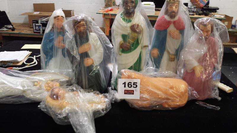 lot 165 image: General Foam Home for the Holidays 22-inch 12-Piece Nativity Set