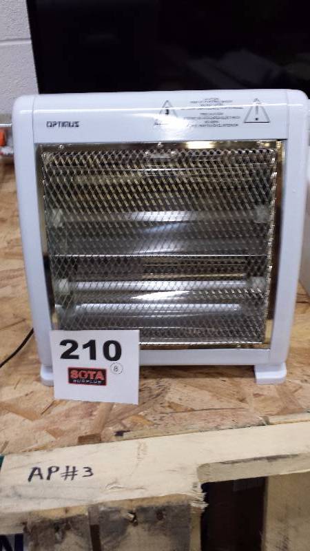 lot 210 image: Optimus Infrared Quartz Radiant Heater