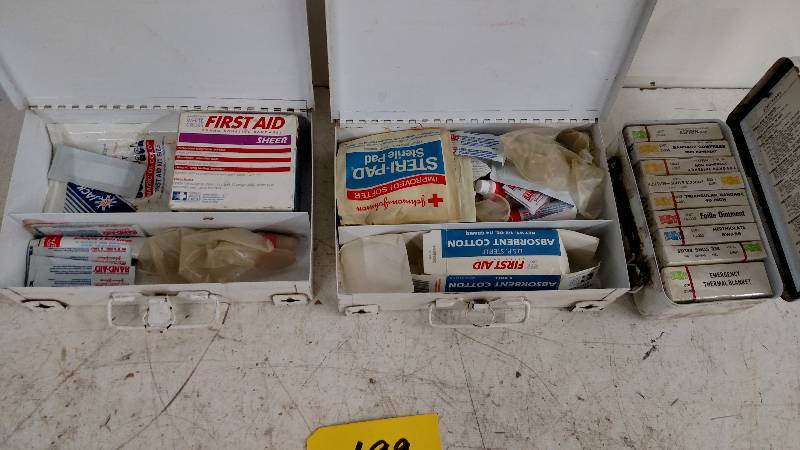 (3) First Aid Boxes...
