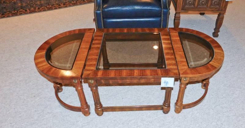 lot 46 image: very interesting 3 piece set coffee table
