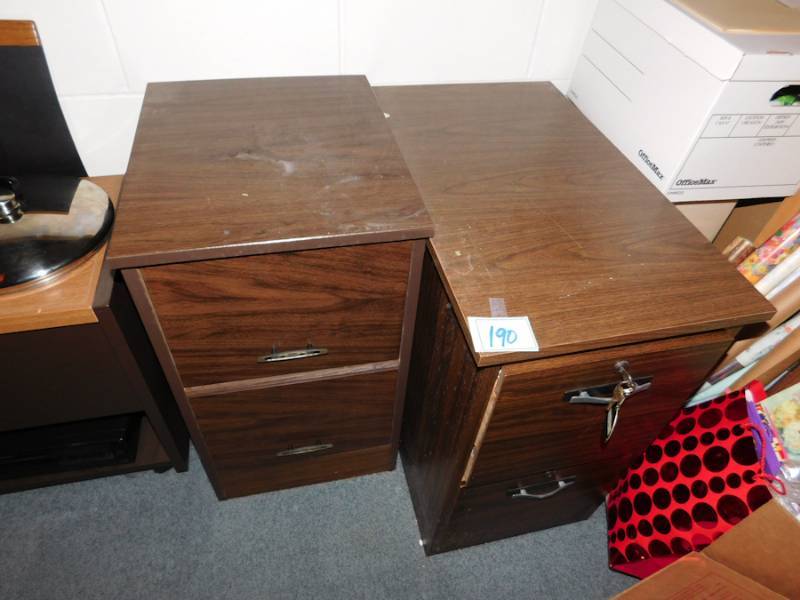 lot 190 image: two file cabinets no contents are included