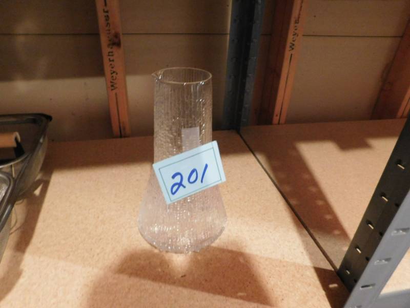 lot 201 image: Finnish glass crystal Pitcher