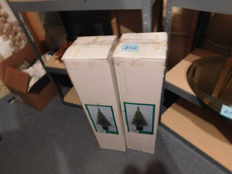 lot 202 image: two 36 fiber optic lit trees NIB